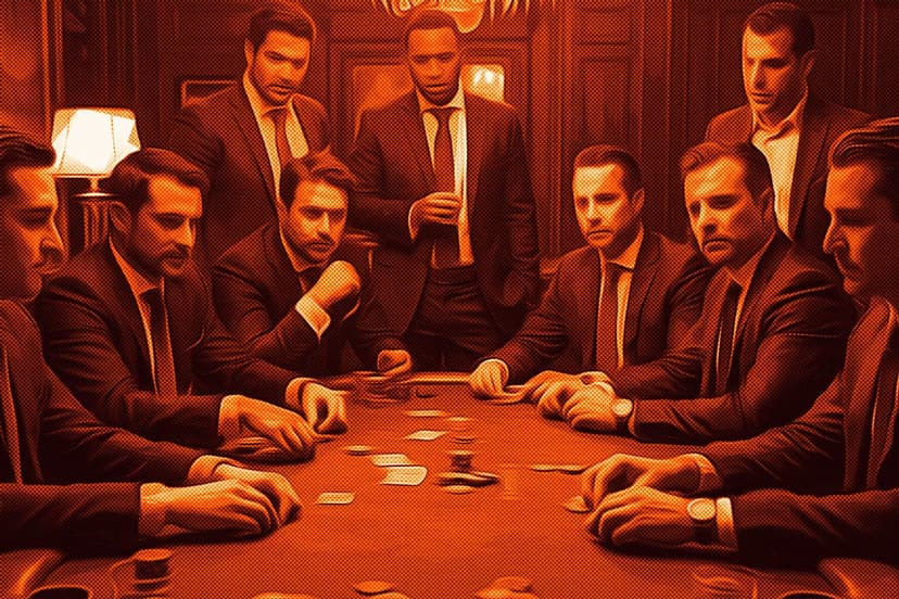 rich men playing poker