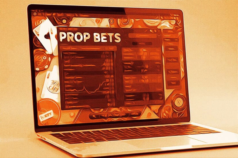 laptop screen displaying sports betting prop bets