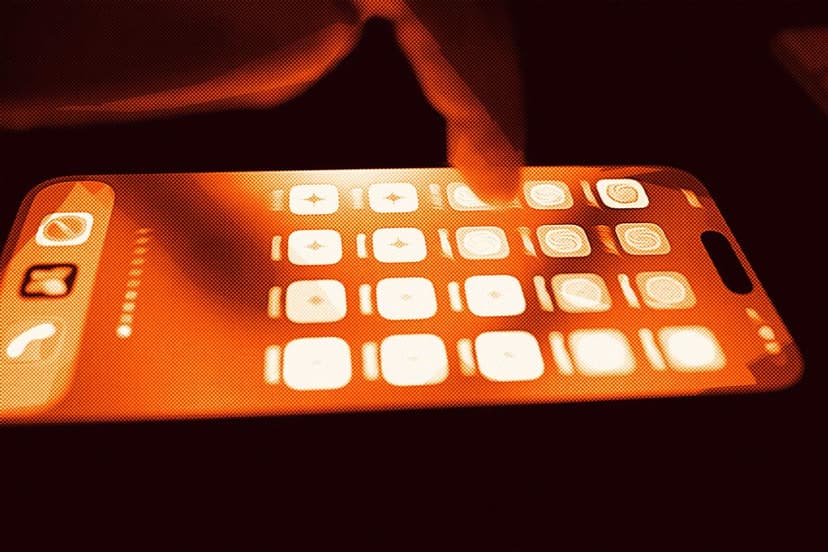 phone screen in the dark