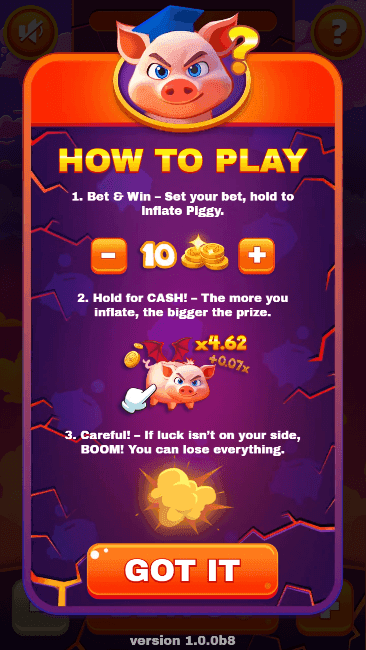 how to play piggy pump free casino game