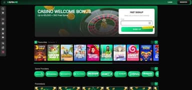 uspin casino desktop screenshot