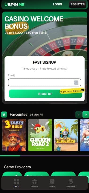 uspin casino mobile screenshot