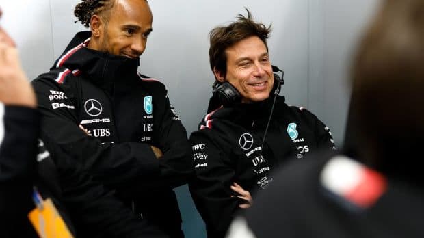Lewis Hamilton and Toto Wolff