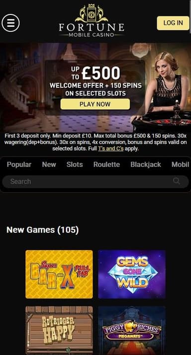 fortune mobile casino mobile preview