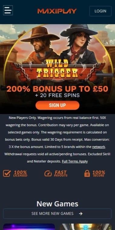 maxiplay casino mobile preview
