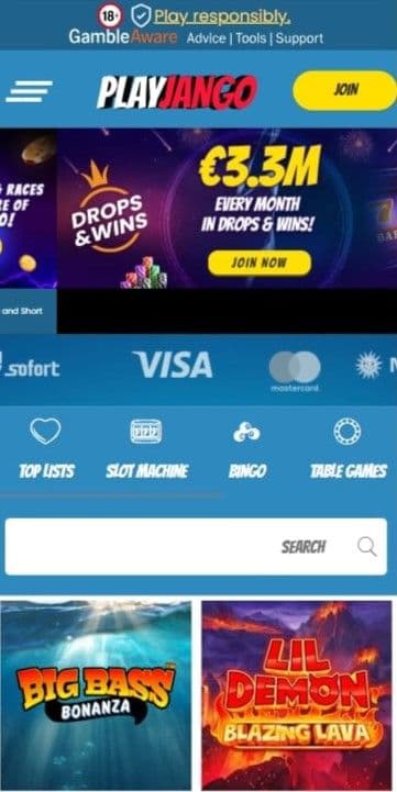 playjango casino mobile preview