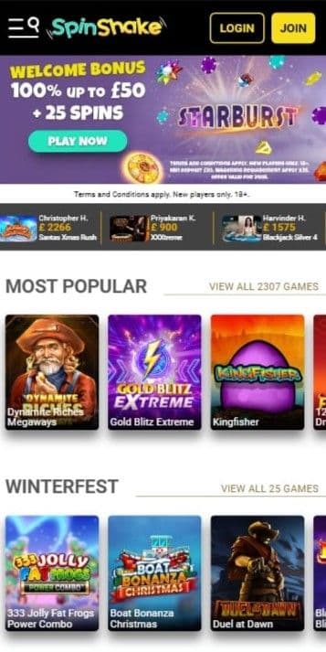spinshake casino mobile preview