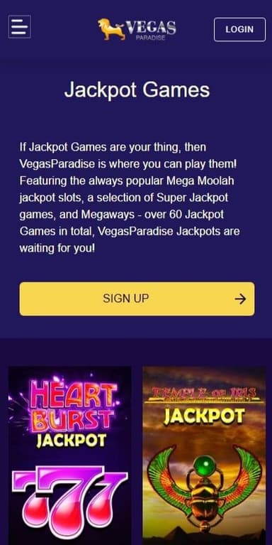 vegas paradise casino mobile preview